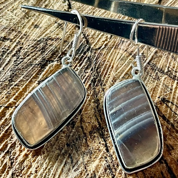 Translucent Fluorite Earrings 1 1/2” - Picture 9 of 11